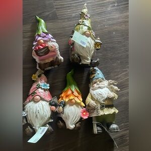 Colorful Garden Gnome Set of 5